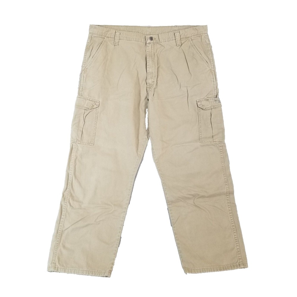 Wrangler cargo hiking pants Men's 40 x 30 beige cotton Outdoor‎ Adventure